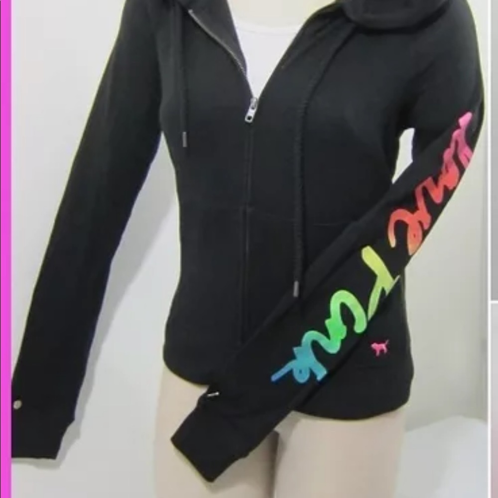 ISO Victoria Secret Pink Hoodie Rainbow Ombré XS